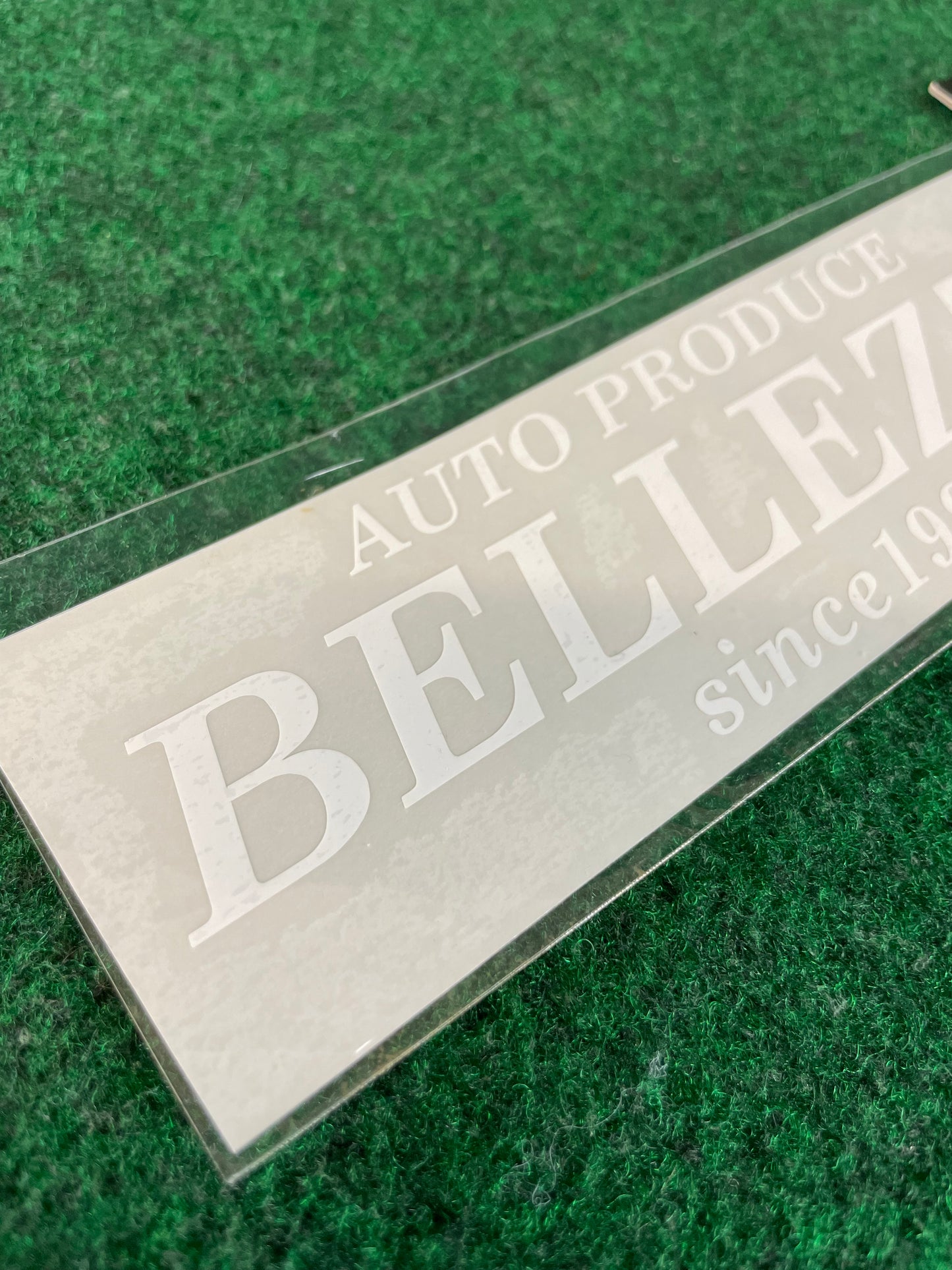 Auto Produce BELLEZZA - Since 1996 White Decal Sticker