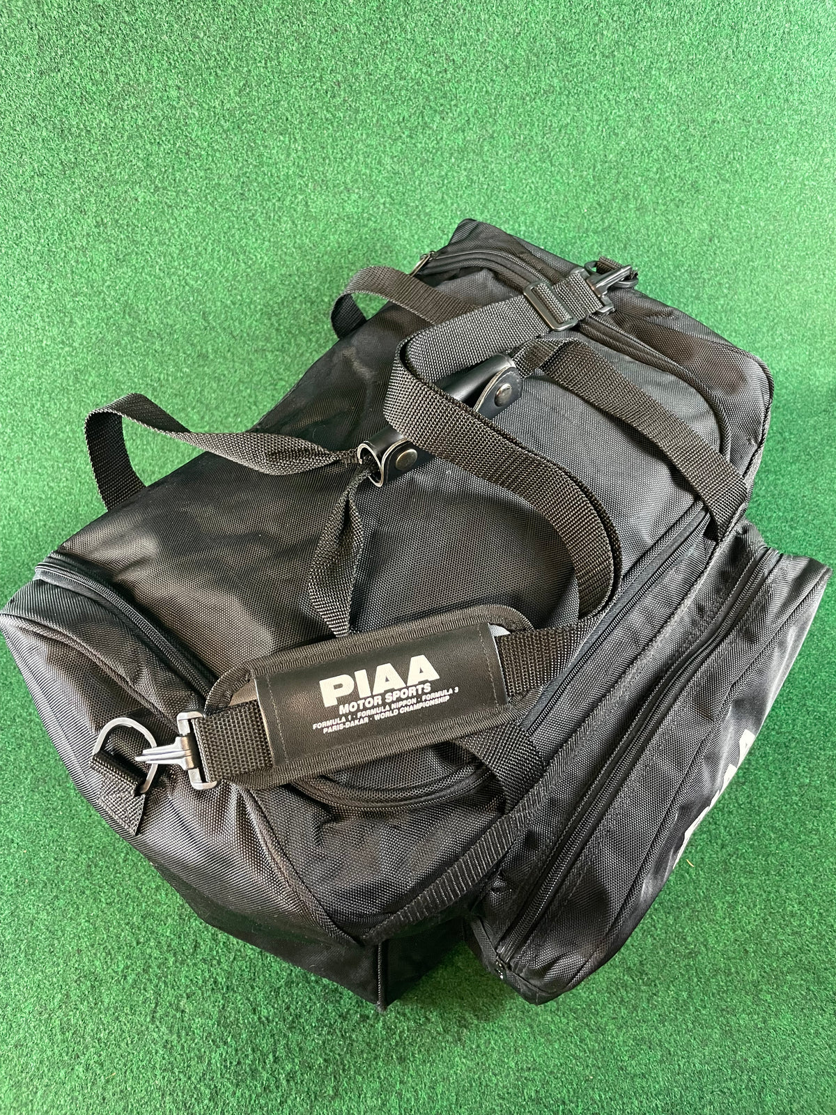 PIAA MOTOR SPORTS - Black Side Open Duffle Bag with Strap