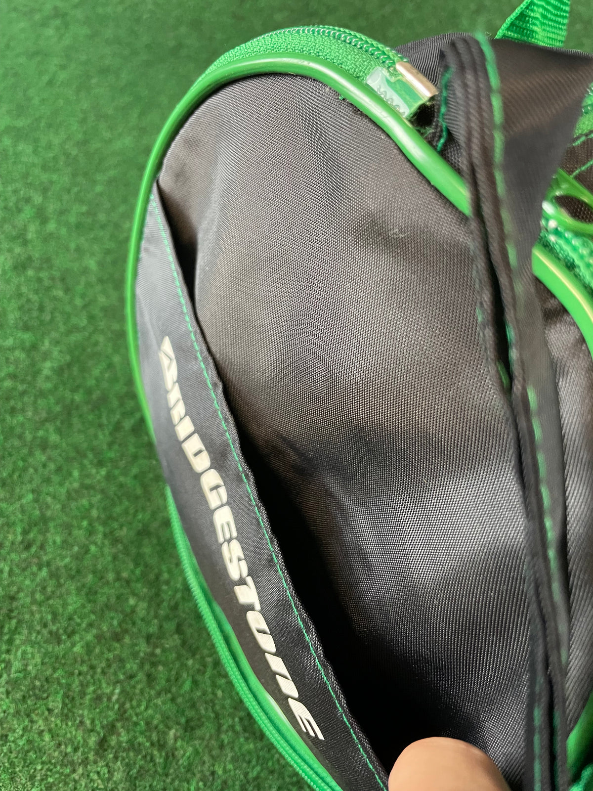 BRIDGESTONE - Black & Green Mini Collapsible Duffle Bag