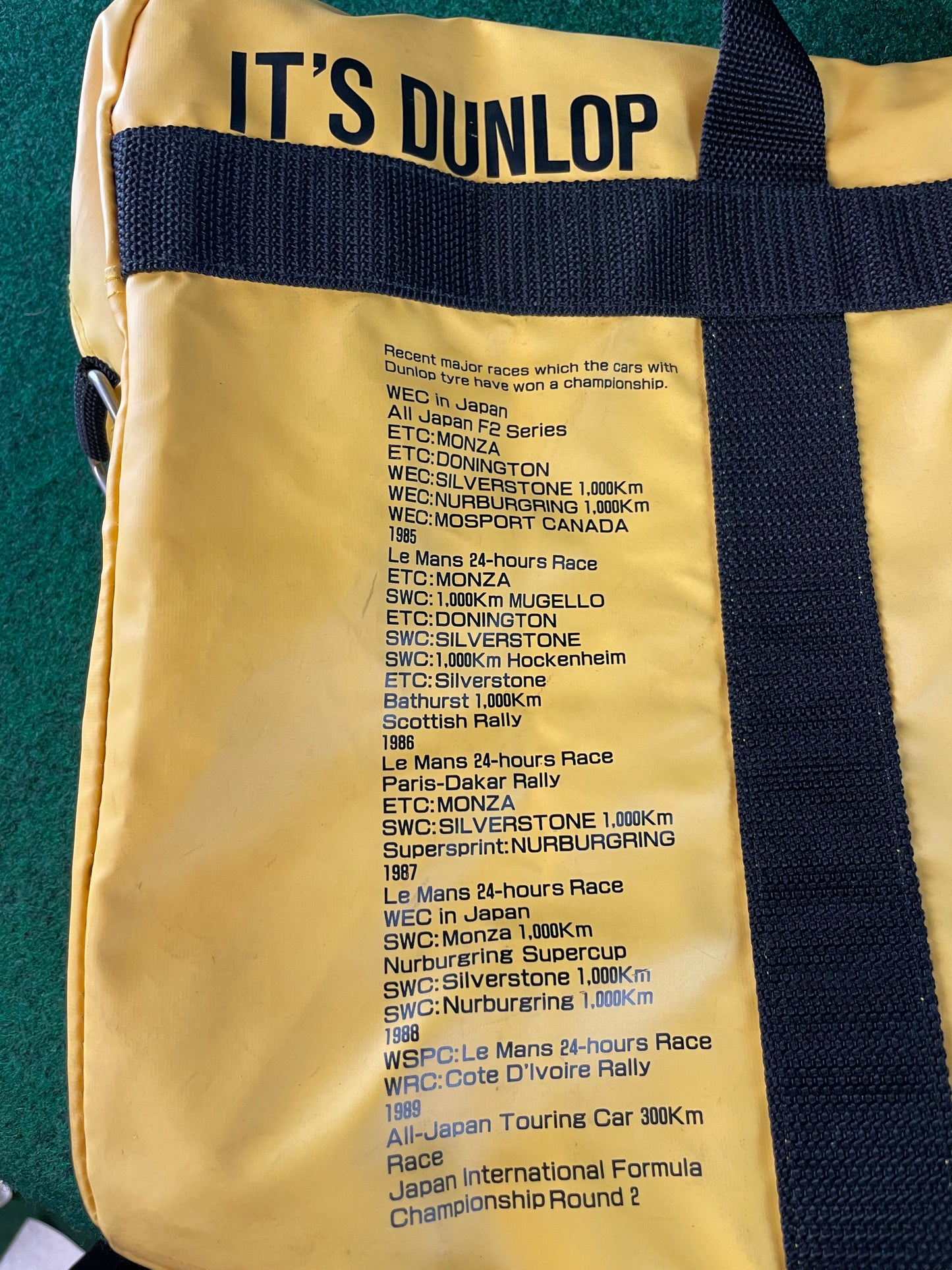 DUNLOP - Vintage Yellow Duffel Travel Bag