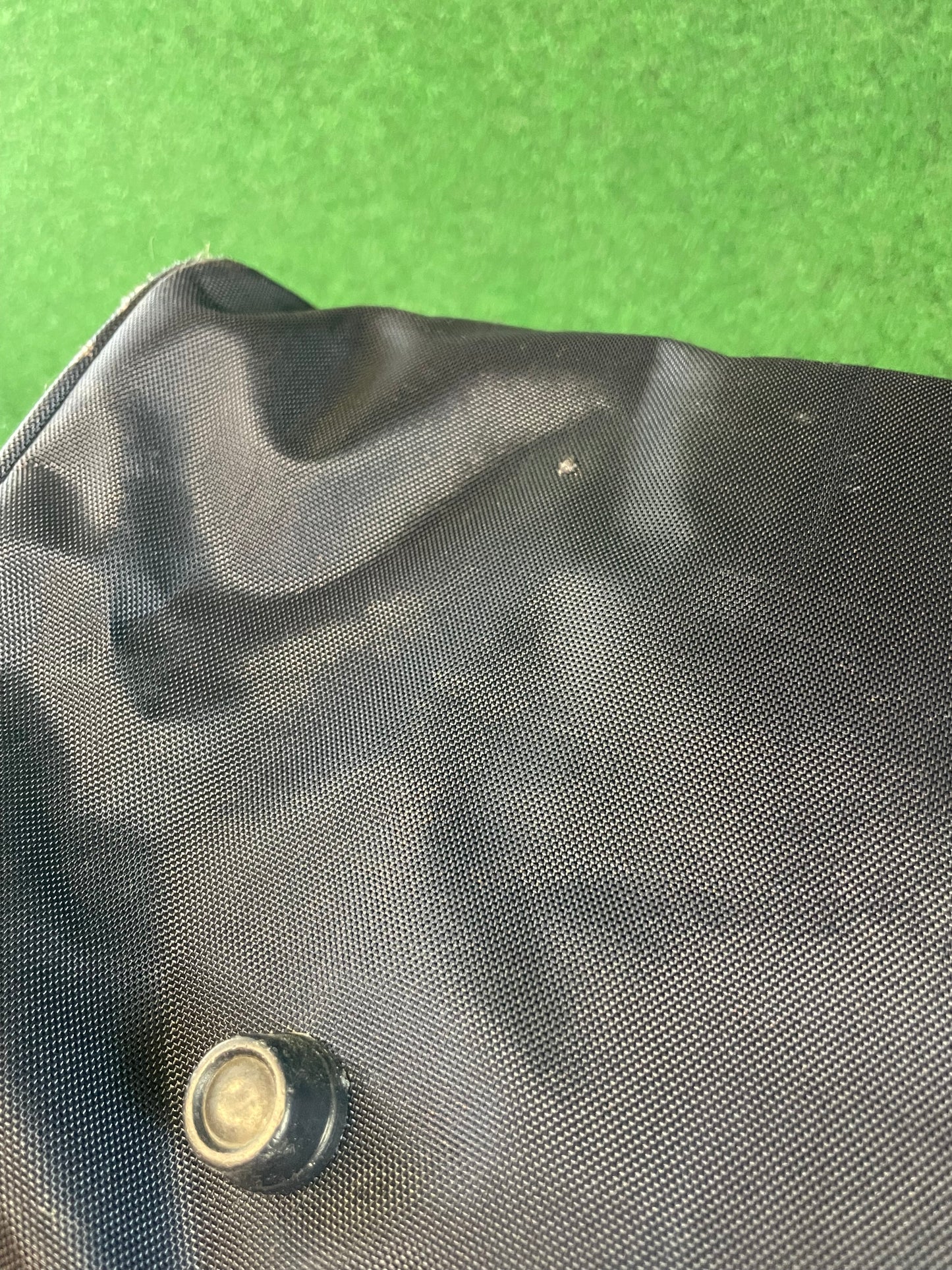BRIDGESTONE - Vintage Navy Blue w/ White Lettering Red Duffle Bag
