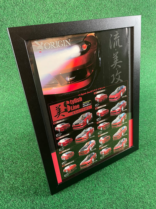 Origin Stylish Line Aero Lineup (Nissan, Toyota, Mazda) - Full Page Framed Advertisement