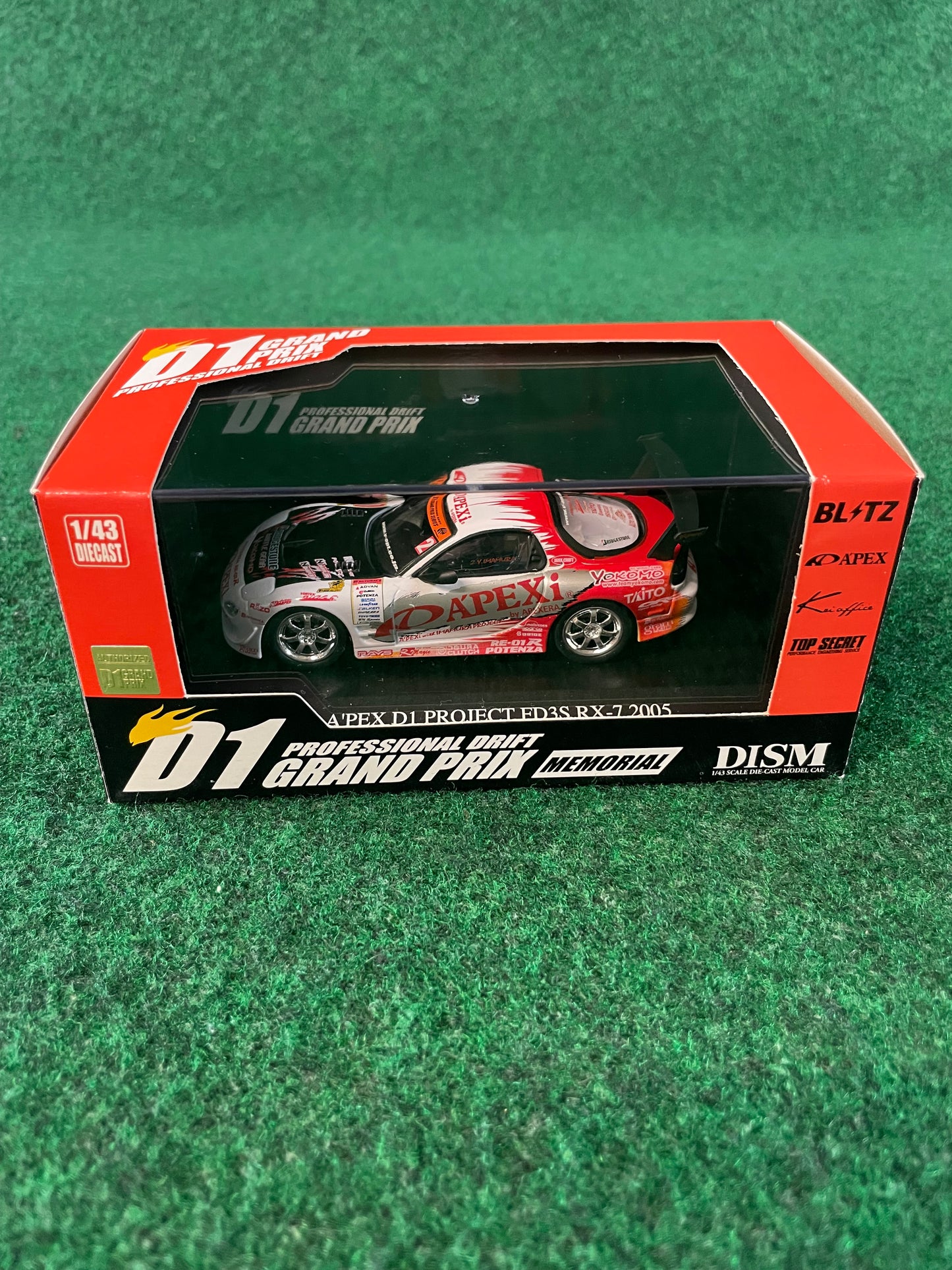 DISM D1 Grand Prix Memorial - 2005 A’pexi Mazda RX-7 1/43 Scale Diecast