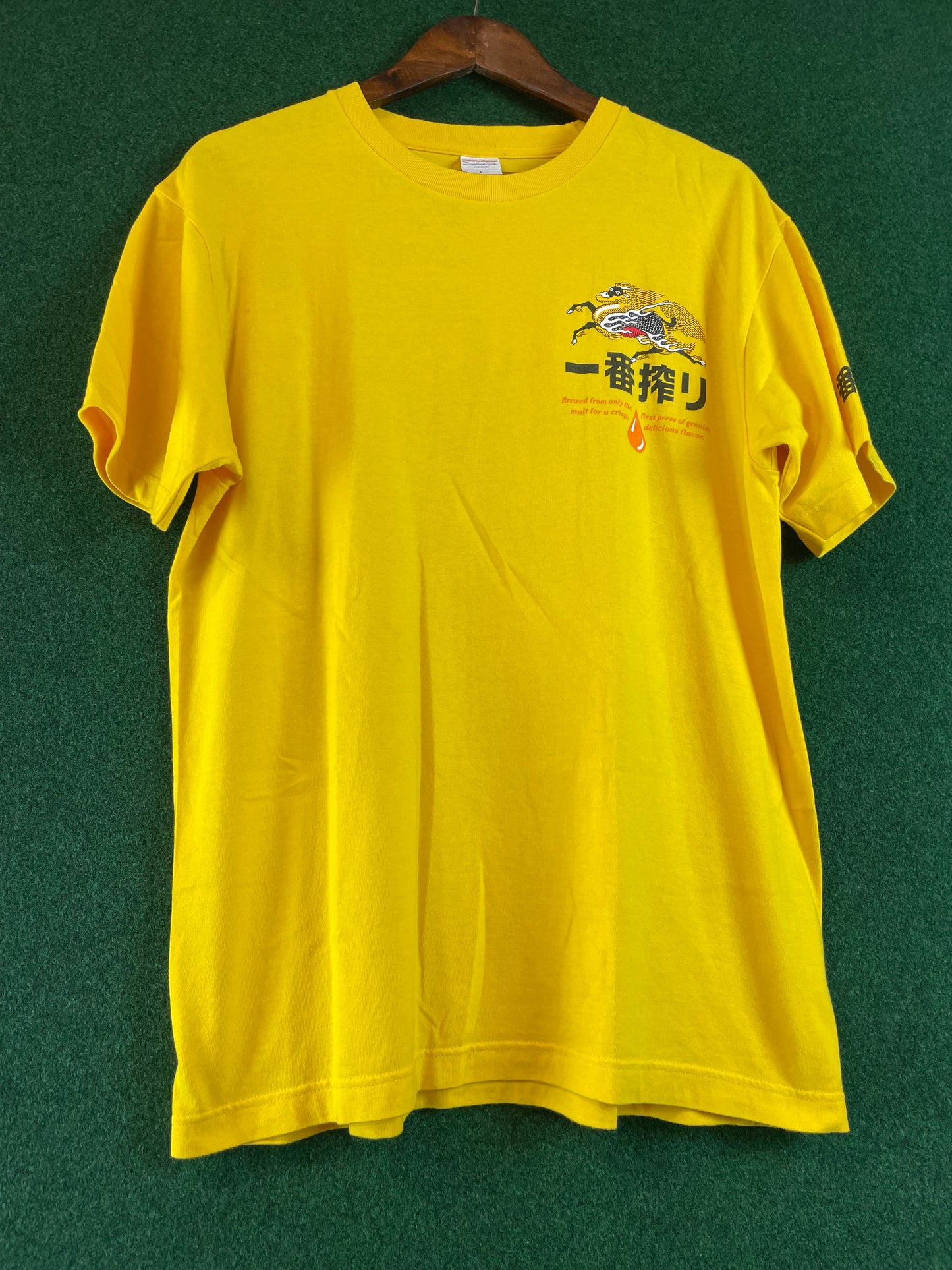 Kirin Ichiban Beer Promotional Yellow T-Shirt