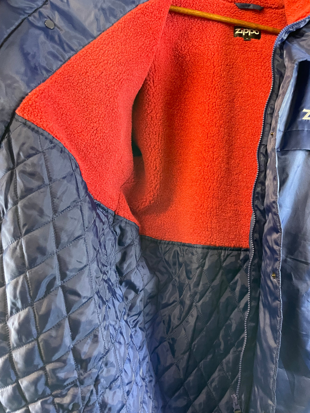 Zippo - Navy Blue & Red Insulated Bench Coat