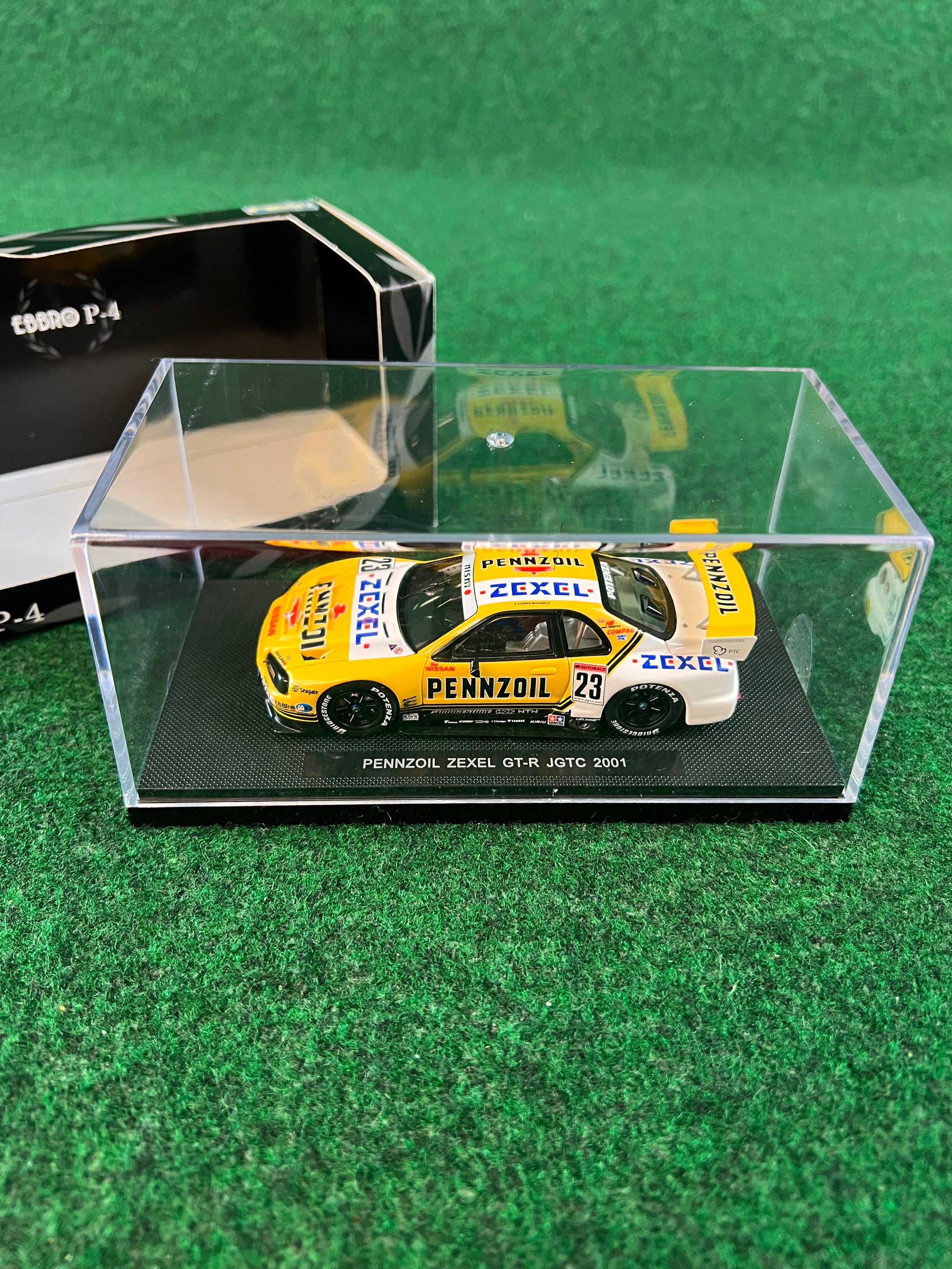 ミニカー EBBRO P-4 SKYLINE SUPER SILHOUETTE EBBRO P-4 Nissan Skyline R34 GTR 2001 Pennzoil Zexel 1/43