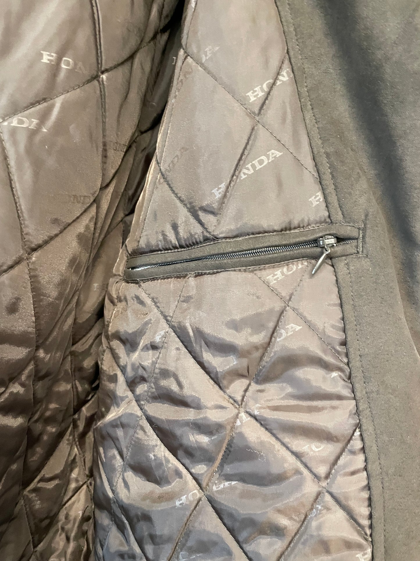 Honda & GATHERS - Insulated Brown Suede Style Exterior with HONDA Logo Lined Jacket