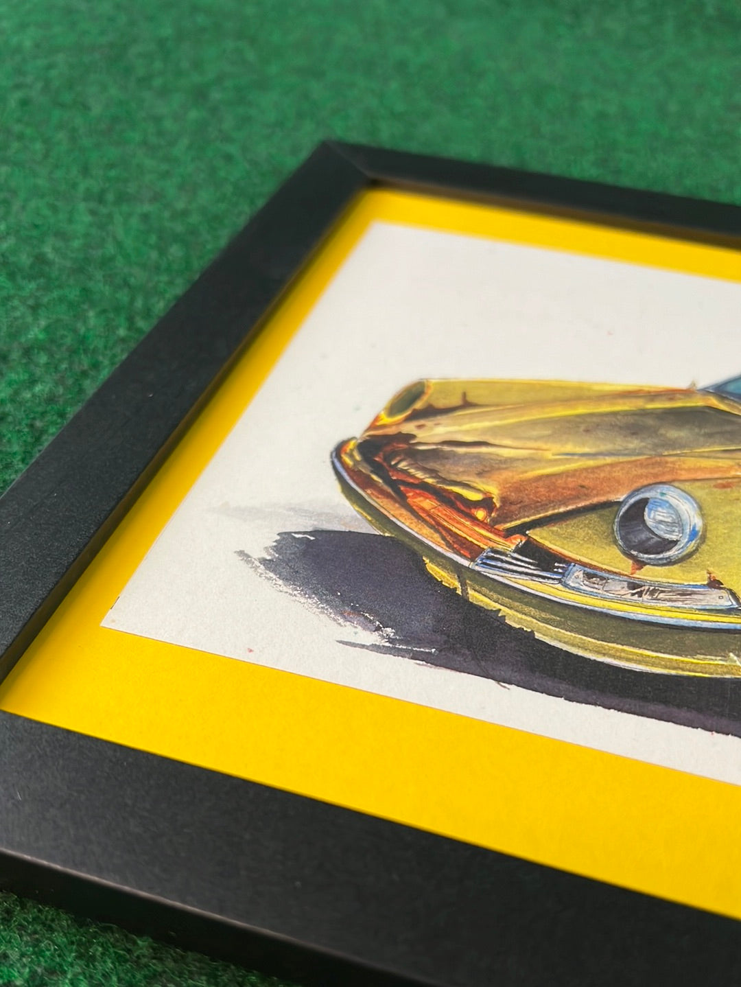 Junk Yard Rusty Yellow Porsche 912 - Framed Print