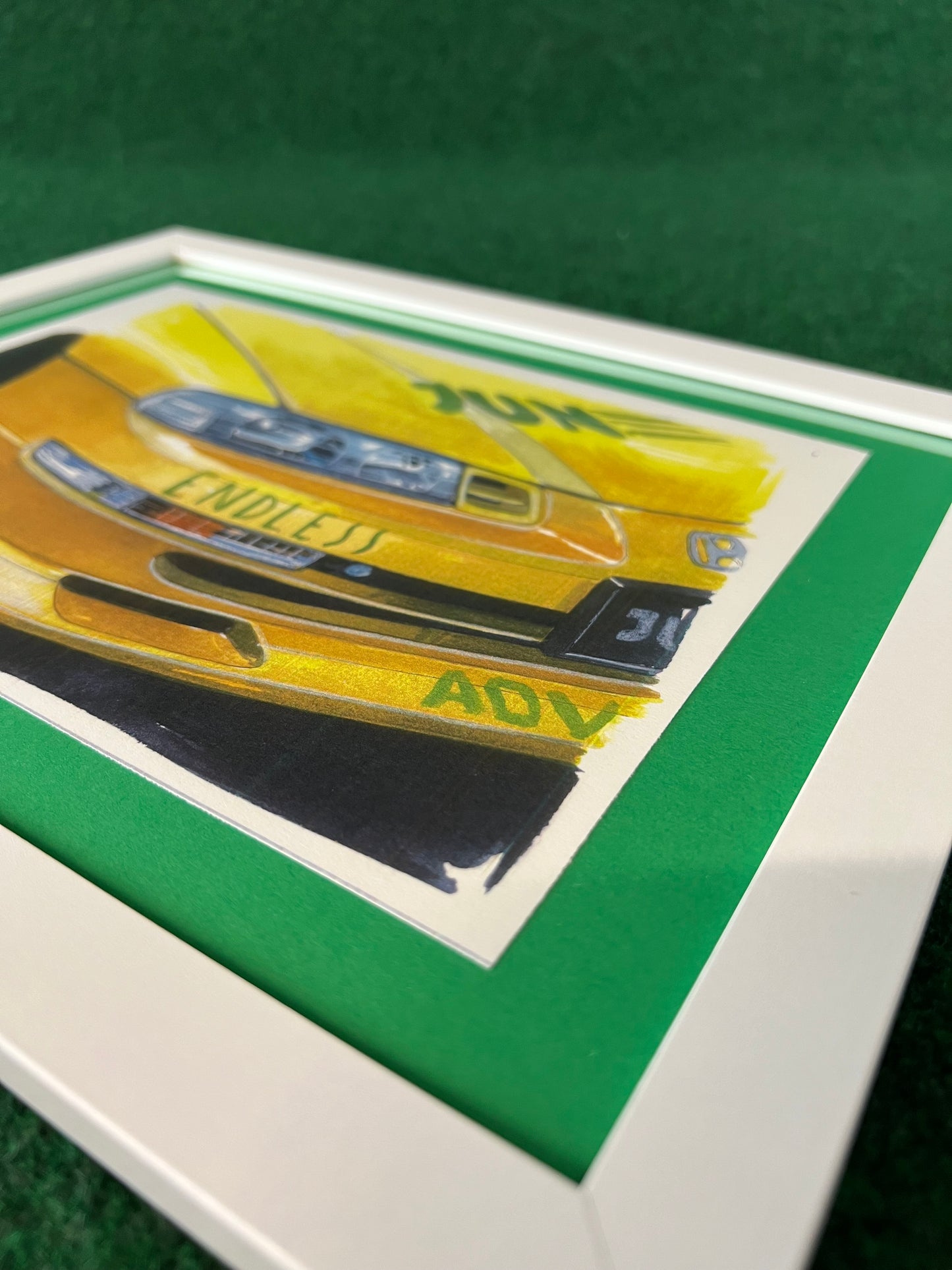 JUN Honda Prelude Hand Drawn, Watercolor Painted & Signed Print