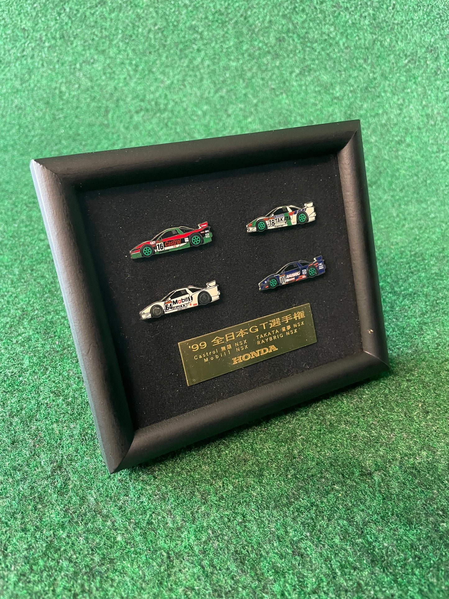 1999 JGTC Honda Commemorative NSX Framed Pin and Plaque Collection