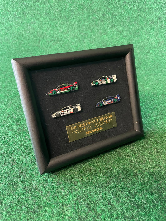 1999 JGTC Honda Commemorative NSX Framed Pin and Plaque Collection