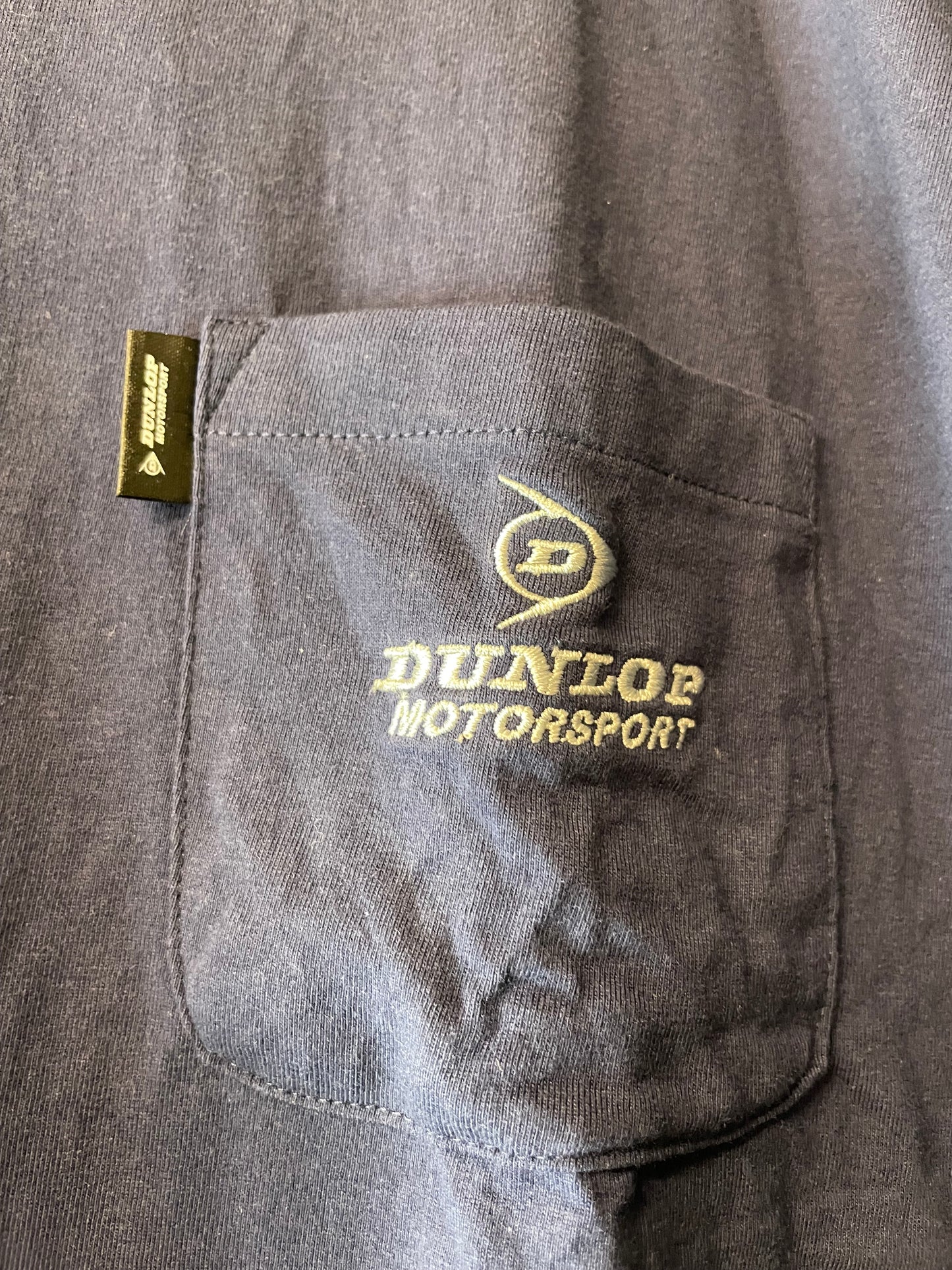 DUNLOP Motorsport - Navy Blue Pocket T-Shirt