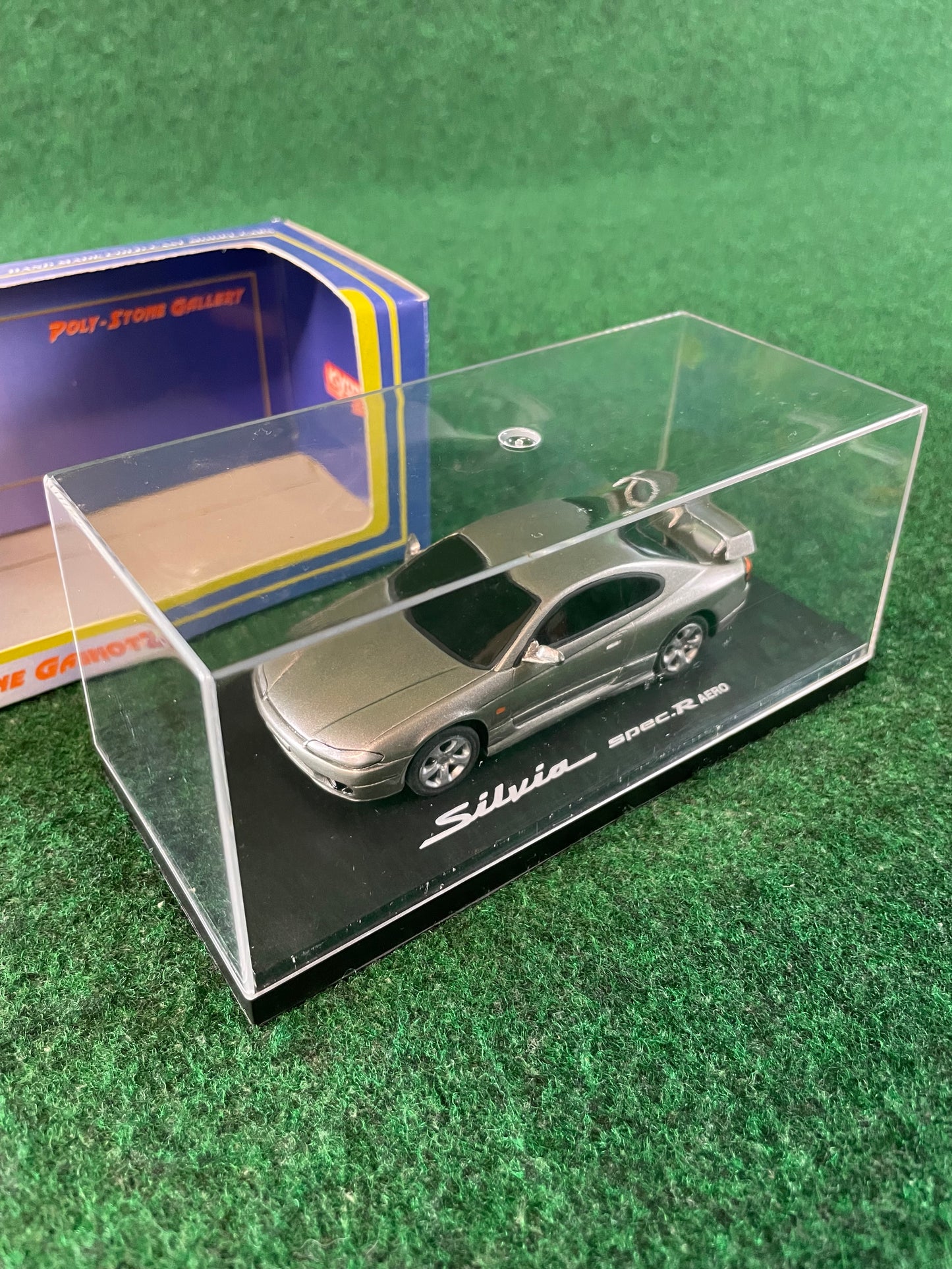 KYOSHO Poly-Stone Gallery Nissan Silvia S15 (Grey) 1/43 Scale Model Diecast Car