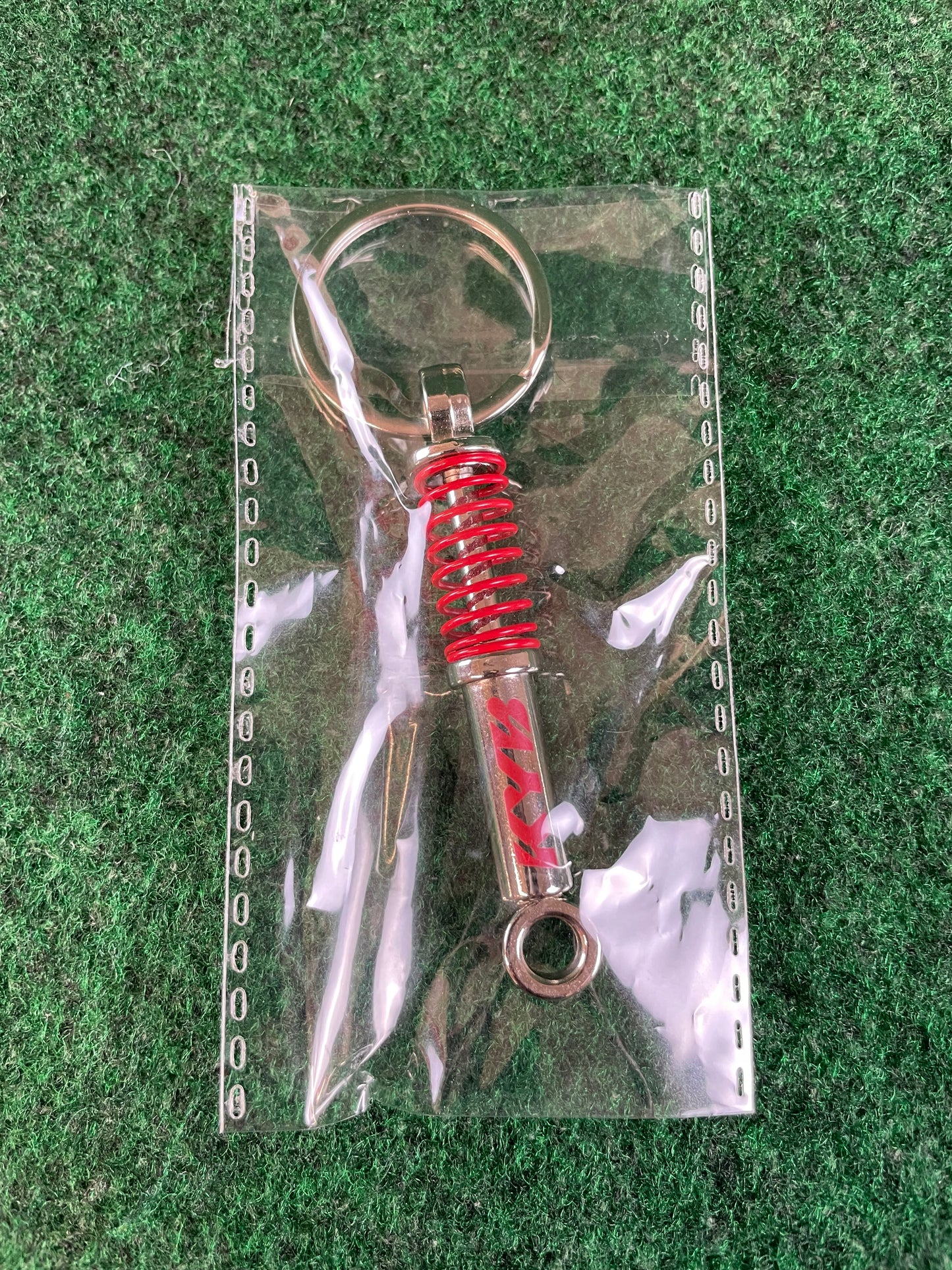 KYB - Promotional Red/Chrome Coilover Suspension Keychain
