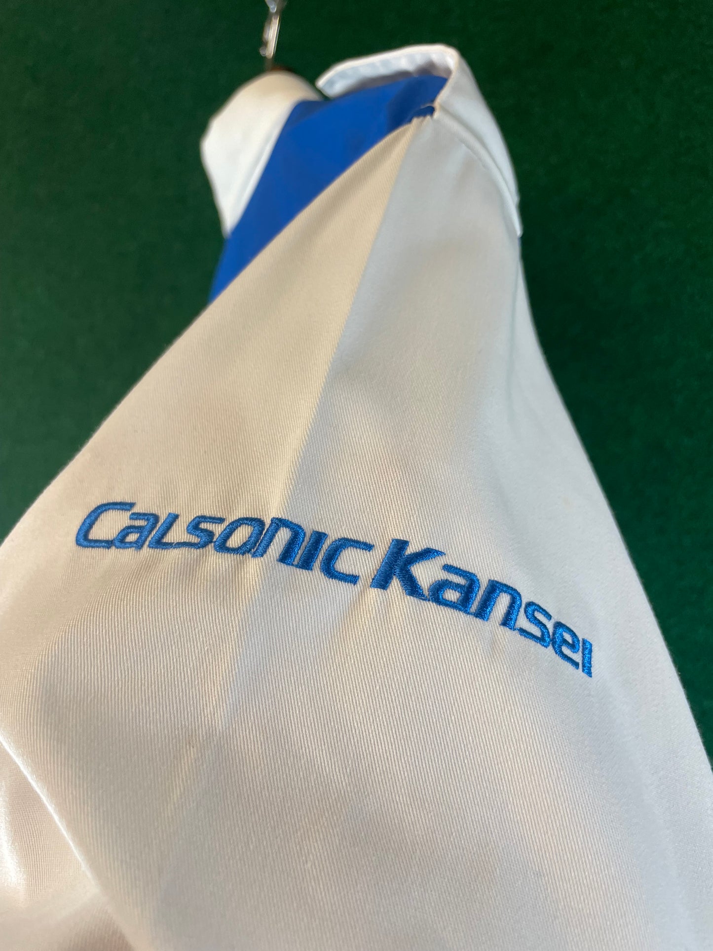 Calsonic Team IMPUL - Blue & White Long Sleeve Buttondown Crew Shirt