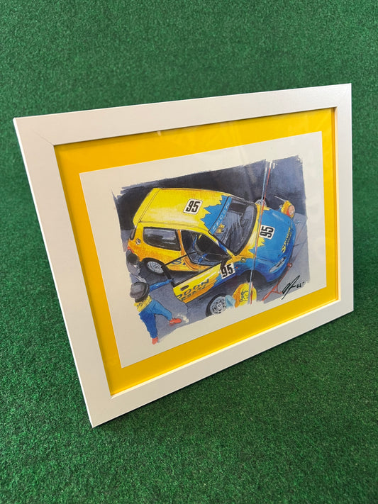 Spoon Sports #95 Honda Civic EG6 Racecar Framed Print