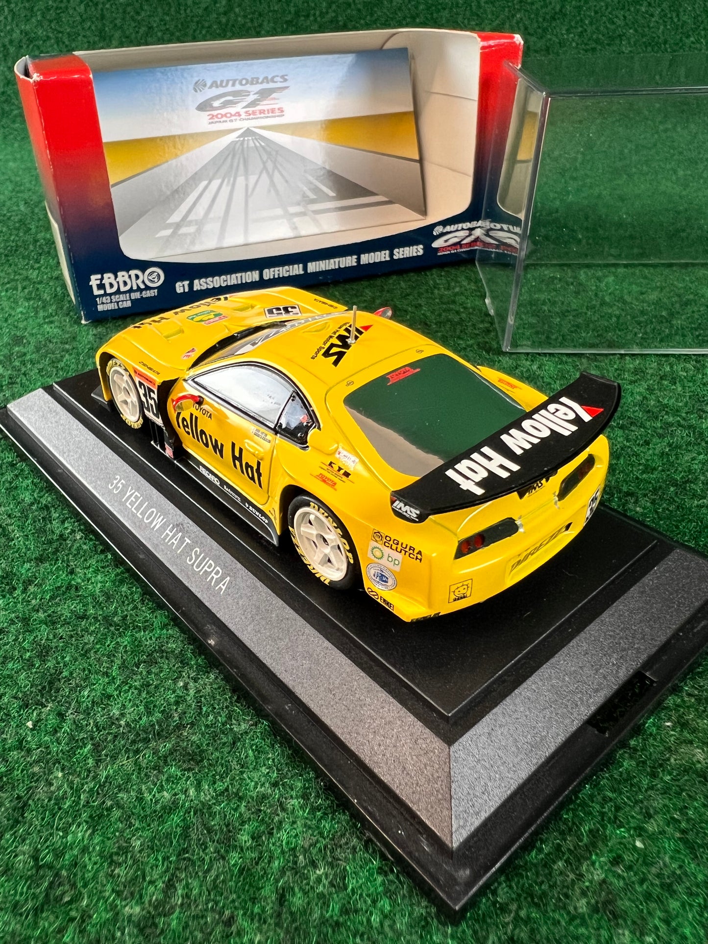 EBBRO 2004 JGTC & 2005 SuperGT Yellow Hat YMS Toyota Supra Set 1/43 Scale Diecast