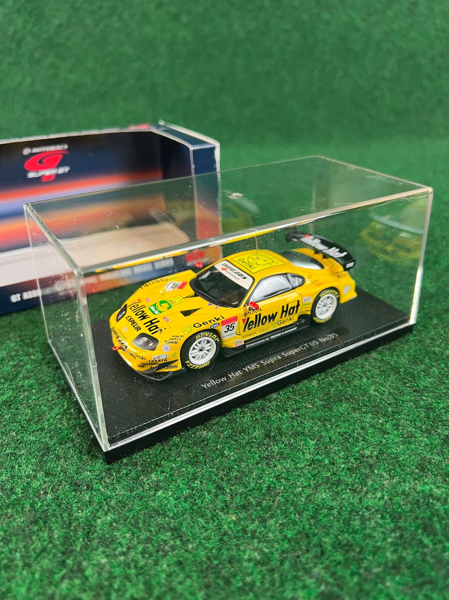 EBBRO 2004 JGTC & 2005 SuperGT Yellow Hat YMS Toyota Supra Set 1/43 Scale Diecast