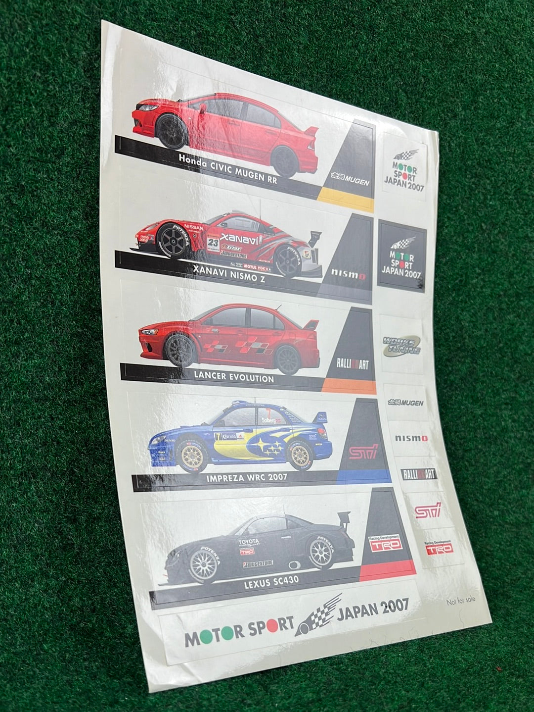 Motor Sport Japan 2007 Sticker Sheet (1)