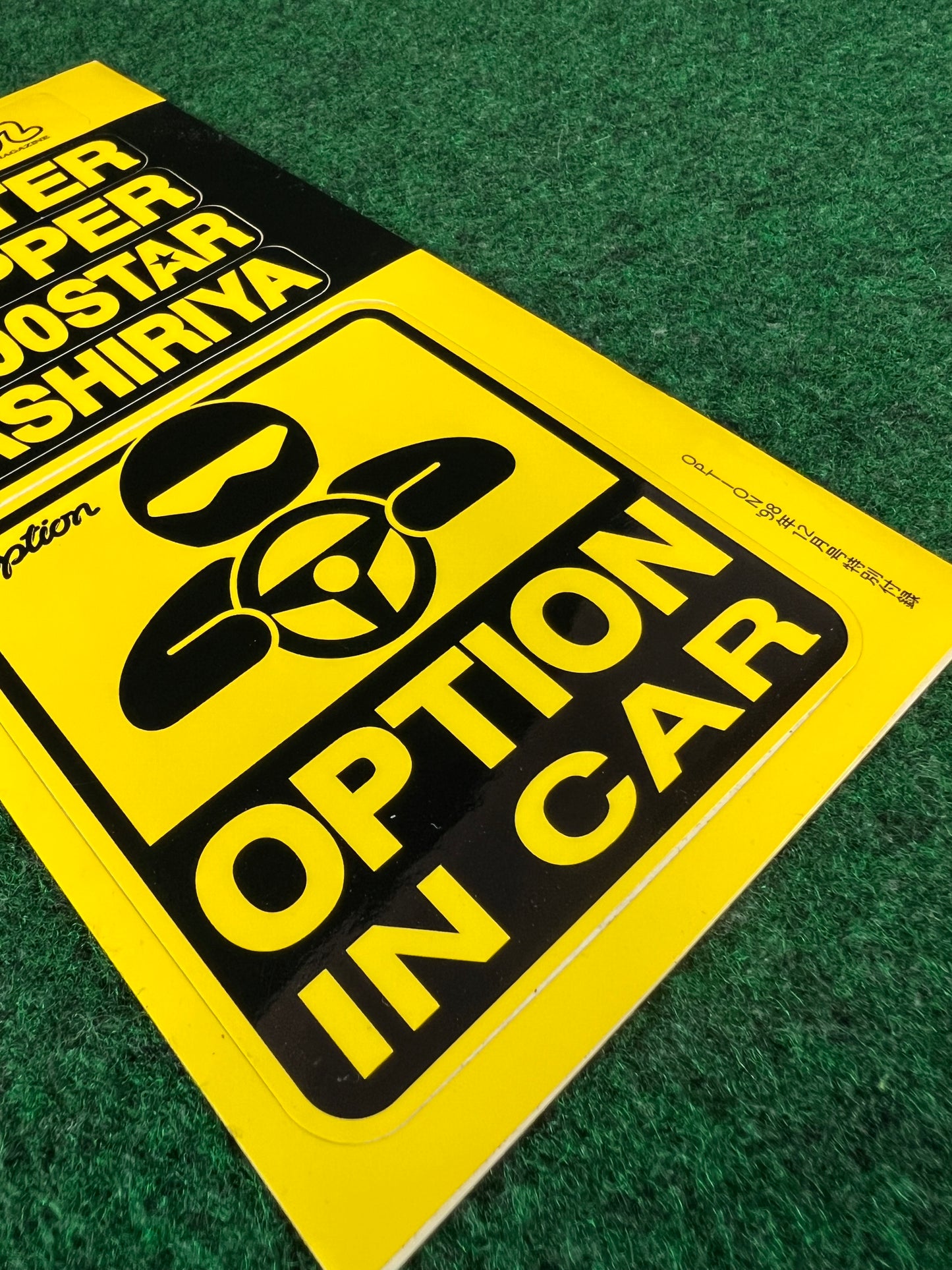 OPTION - “Option In Car” Sticker Sheet