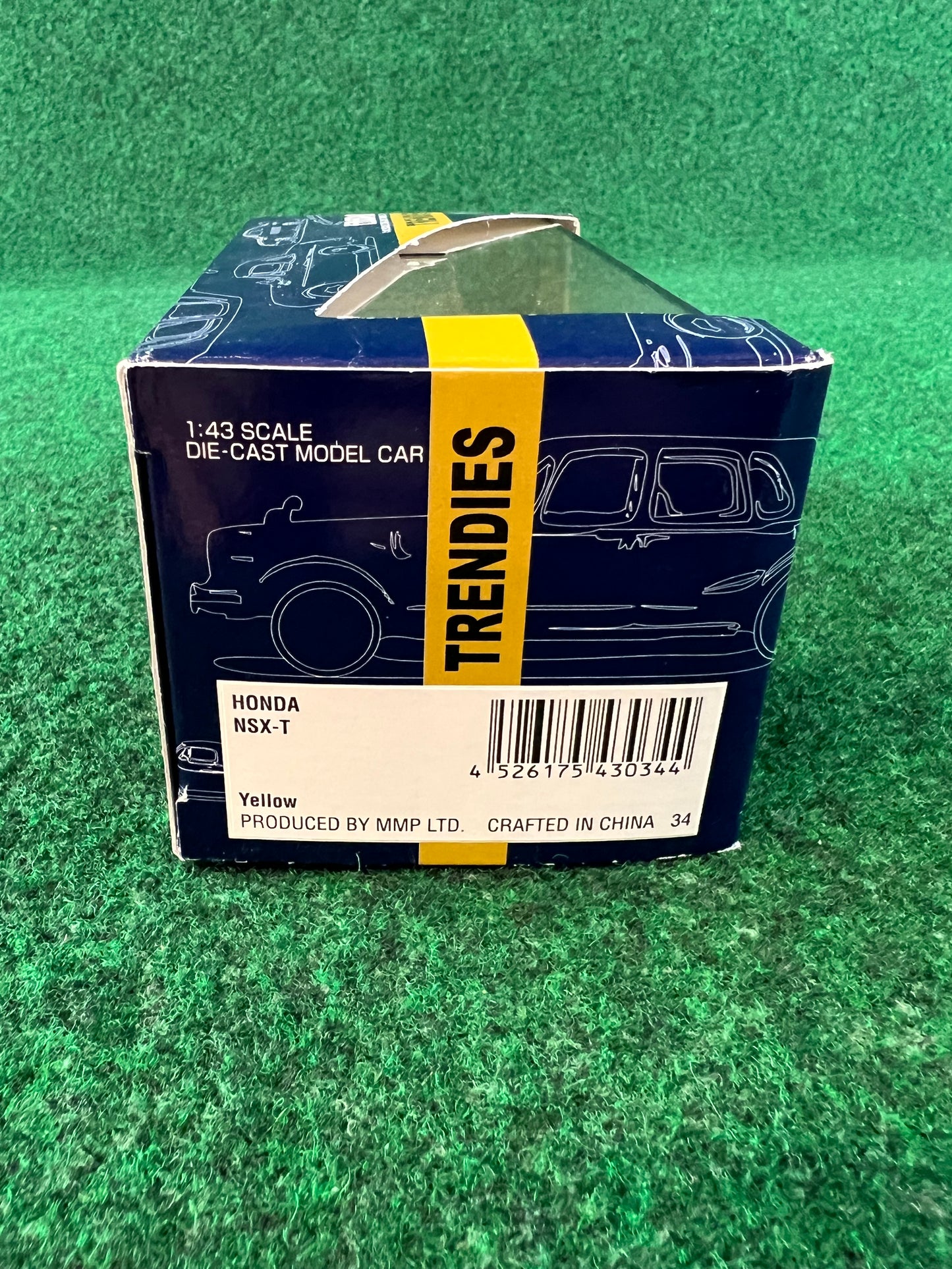 EBBRO Trendies - Honda NSX-T Yellow 1/43 Scale Diecast