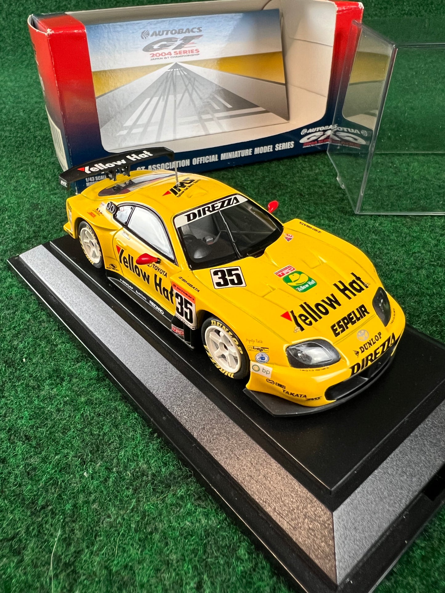 EBBRO 2004 JGTC & 2005 SuperGT Yellow Hat YMS Toyota Supra Set 1/43 Scale Diecast