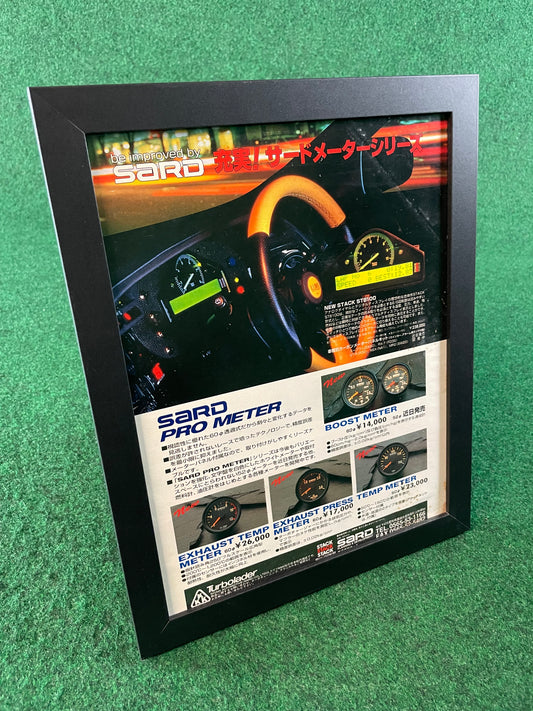 SARD Pro Meter & STACK Gauge Products Framed Advertisement Picture (1996)