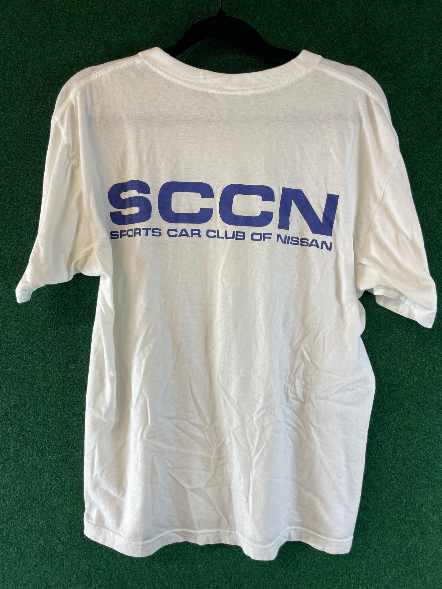 SCCN - Sports Car Club of Nissan Vintage White T-Shirt