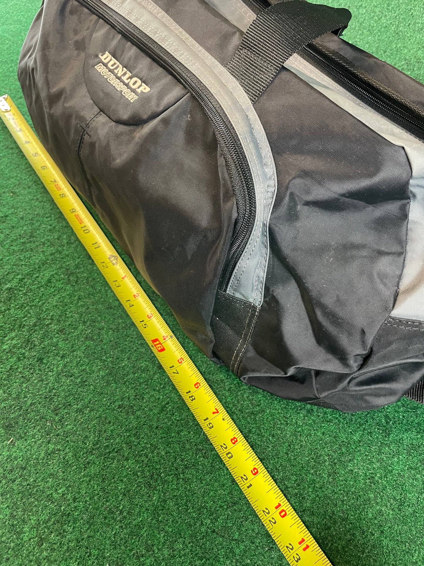 DUNLOP Motor Sport - Black & Grey Duffel Travel Bag