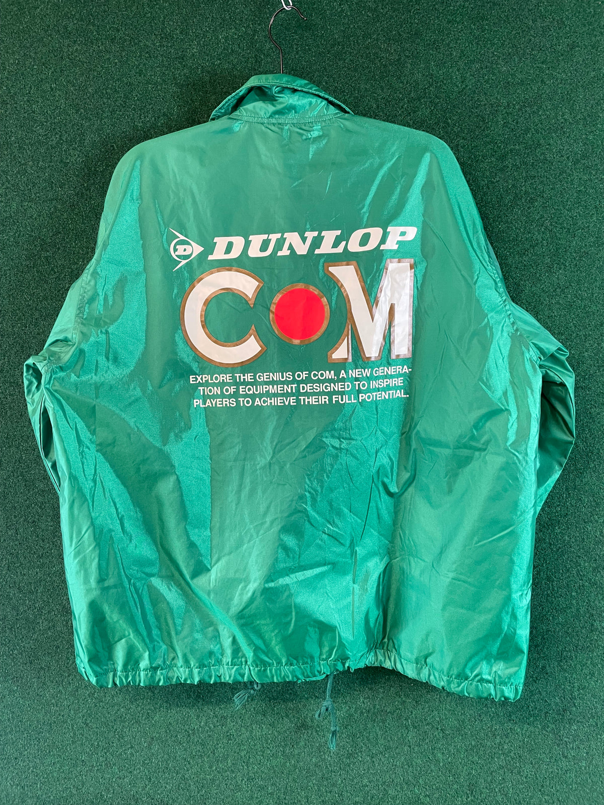 DUNLOP COM - Vintage Green Nylon Windbreaker Jacket