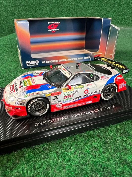 EBBRO 2005 SuperGT Open Interface Toyota Supra 1/43 Scale Diecast