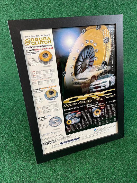 ORC Ogura Racing Clutch - Nissan Skyline R33 & R34 GT-R Framed Ad Page Picture