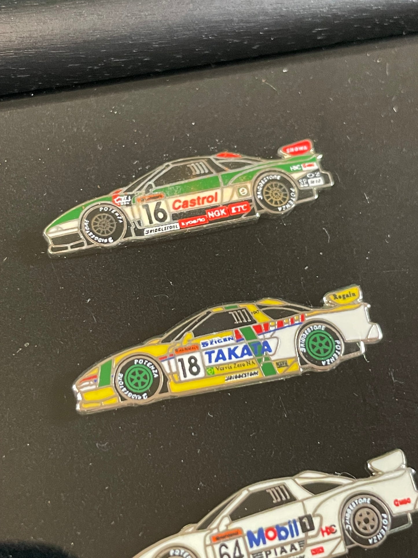 2000 JGTC Commemorative Honda NSX Racecars Framed Pin and Plaque Collection