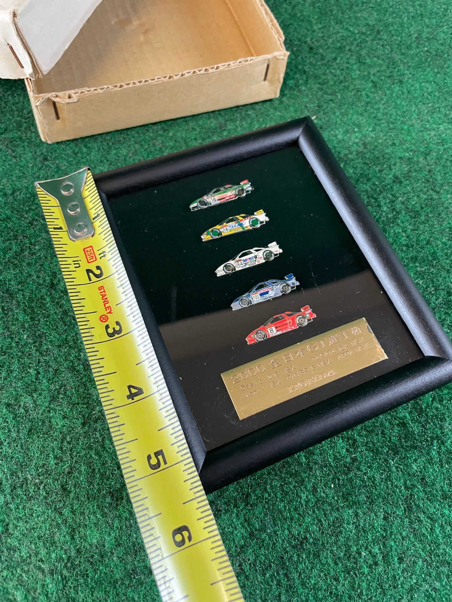 2000 JGTC Commemorative Honda NSX Racecars Framed Pin and Plaque Collection