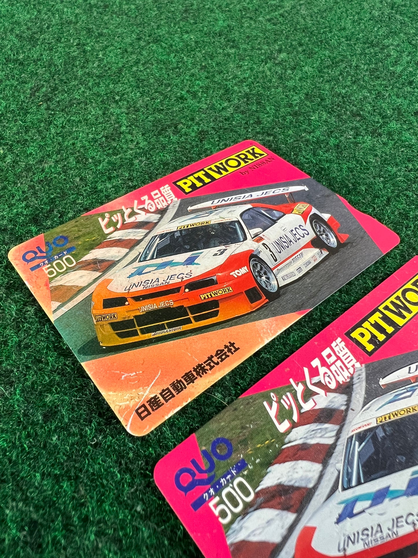 PITWORK - Sticker Sheet and JGTC Unisia R33 GTR Phone Card Set
