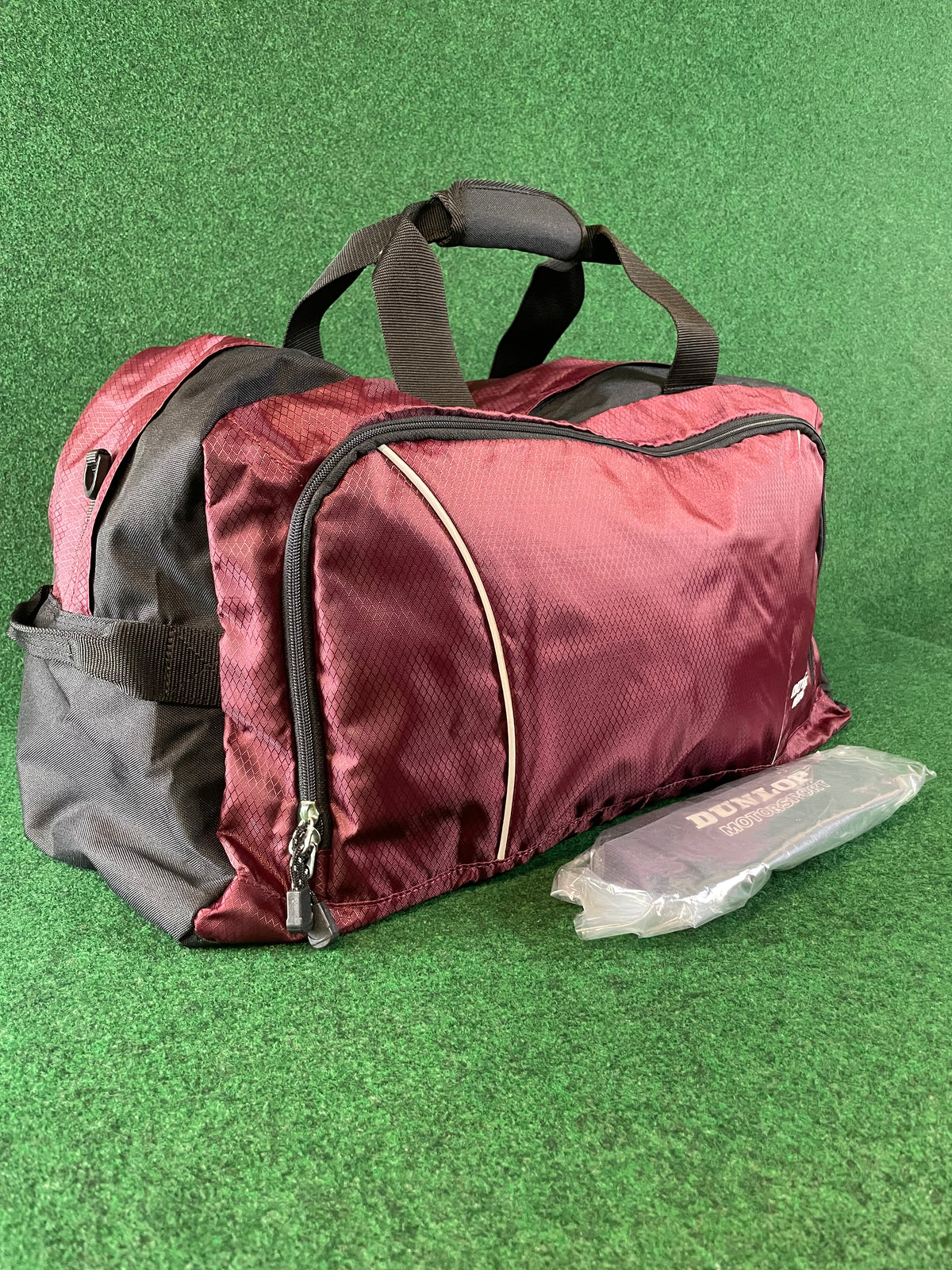 DUNLOP Motorsport - Dark Red & Black Duffle Travel Bag