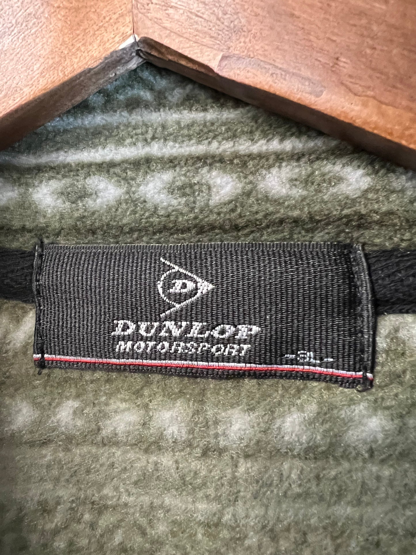 DUNLOP Motorsport - Green/Tan Patterned Fleece Zip Up Jacket - 3L