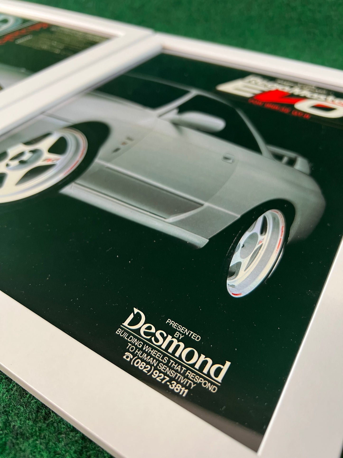 Desmond Regamaster EVO Wheels - Nissan Skyline R32 GT-R Specs Framed Advertisement Picture Set (1995)