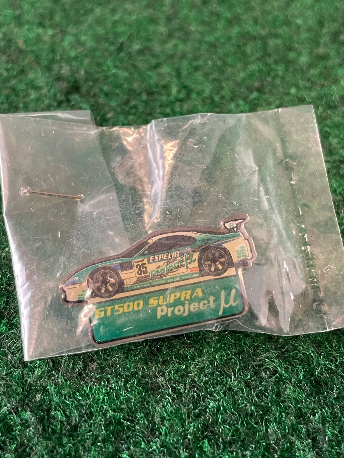 JGTC - Toyota Supra GT500 Project Mu No. 35 Vintage Collectible Pin