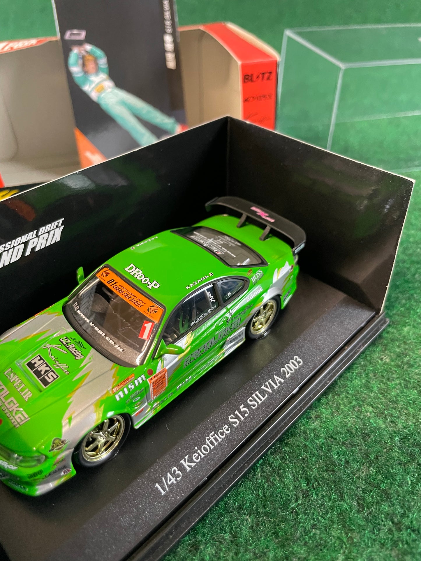 DISM D1 Grand Prix Memorial - 2003 Kei Office Nissan Silvia S15 #1 Car 1/43 Scale Diecast