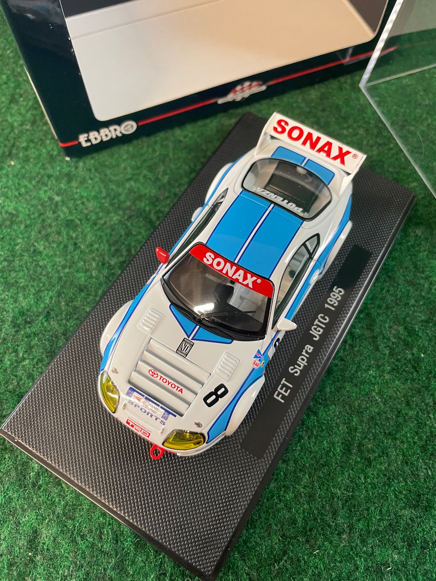 EBBRO - 1995 JGTC FET Sonax Toyota Supra 1/43 Scale Diecast