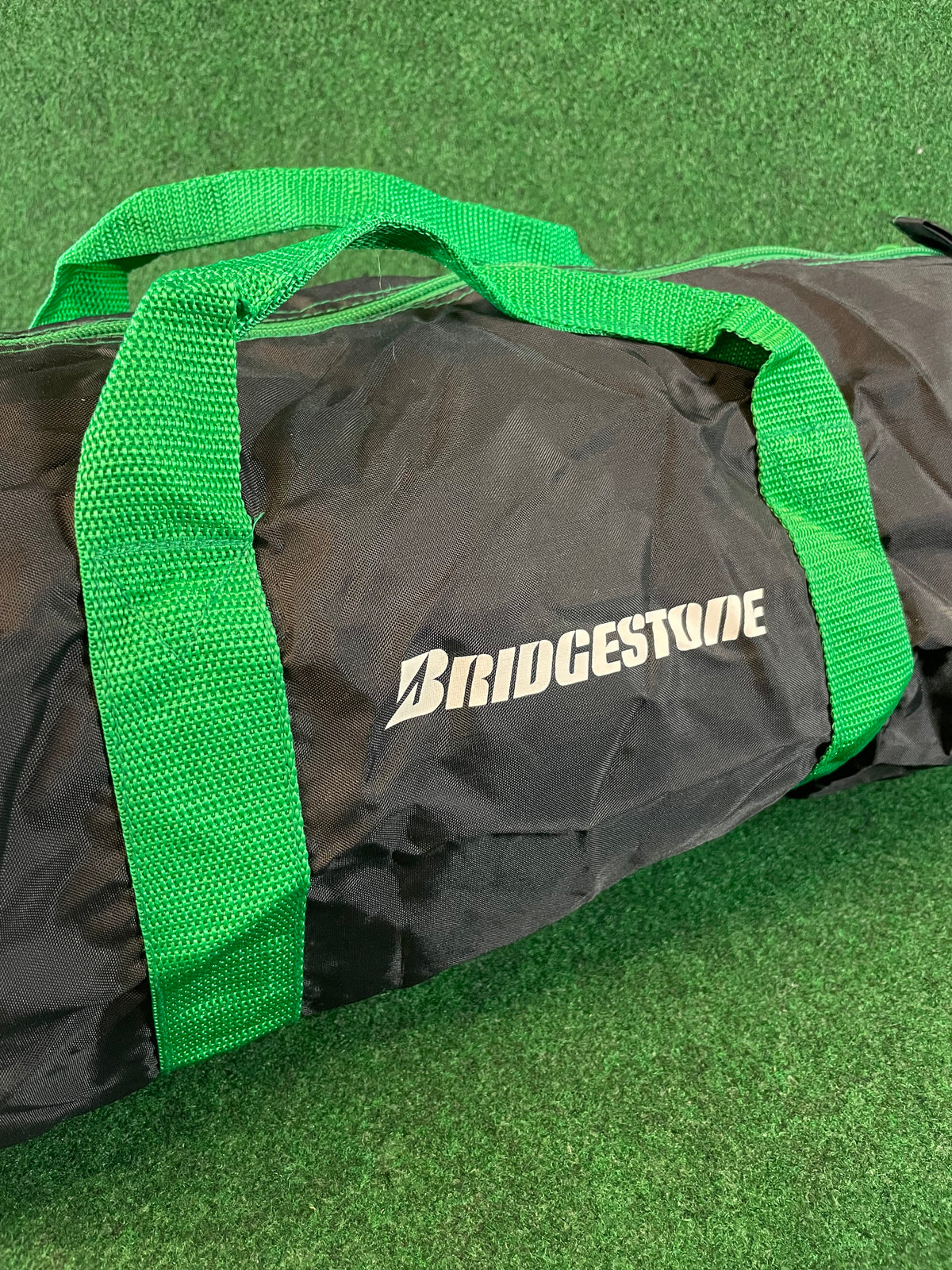 BRIDGESTONE - Black & Green Mini Collapsible Duffle Bag