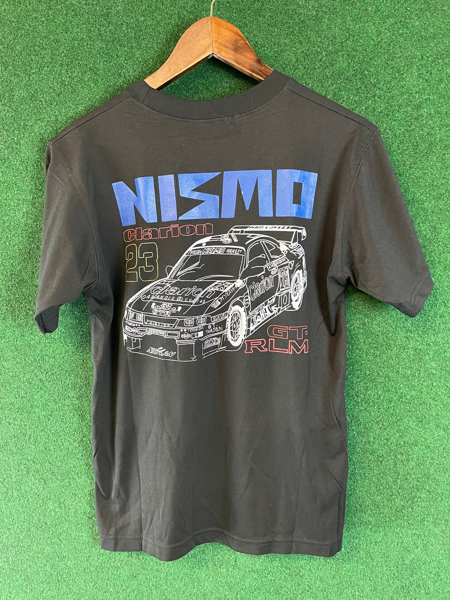 NISMO LMGT Nissan Skyline R33 GT-R Clarion Lemans Car Black T-Shirt