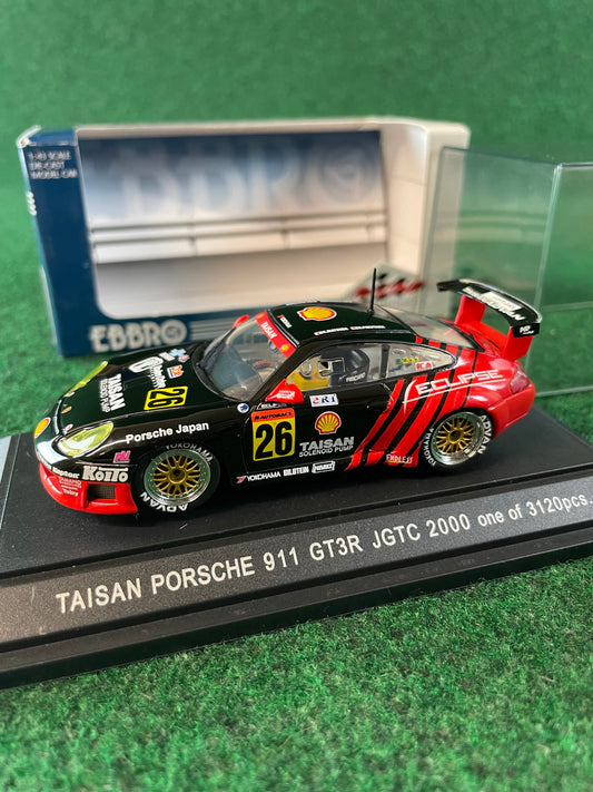 EBBRO Racing Car Collection - 2000 Taisan ADVAN Eclipse Porsche 911 GT3R 1/43 Scale Diecast