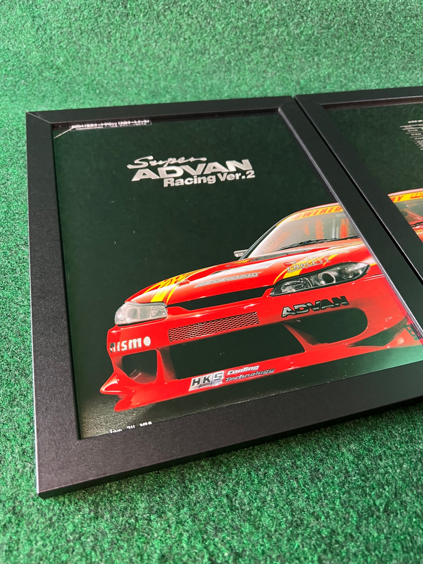 Advan Yokohama Wheels - Super Advan Version 2 HKS D1GP Nissan Silvia S15 Framed Advertisement Picture Set