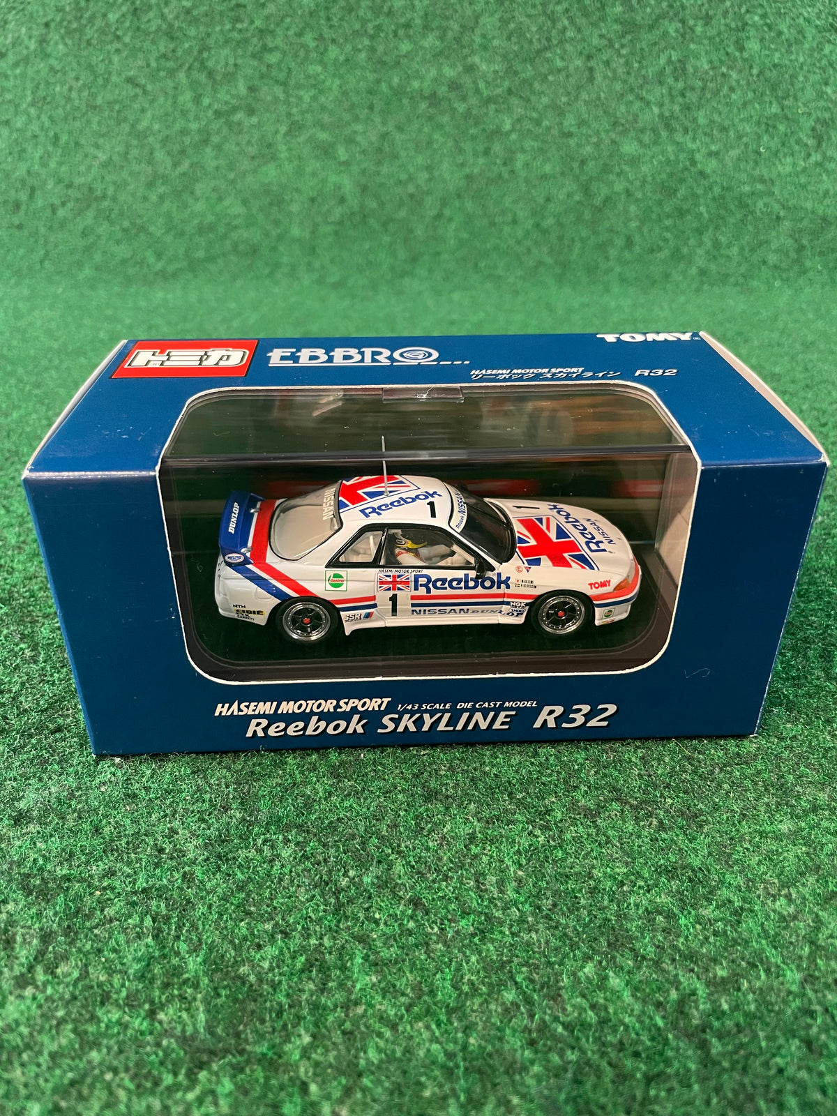EBBRO TOMY Hasemi Motor Sport Reebok Nissan Skyline R32 GTR 1/43 Diecast