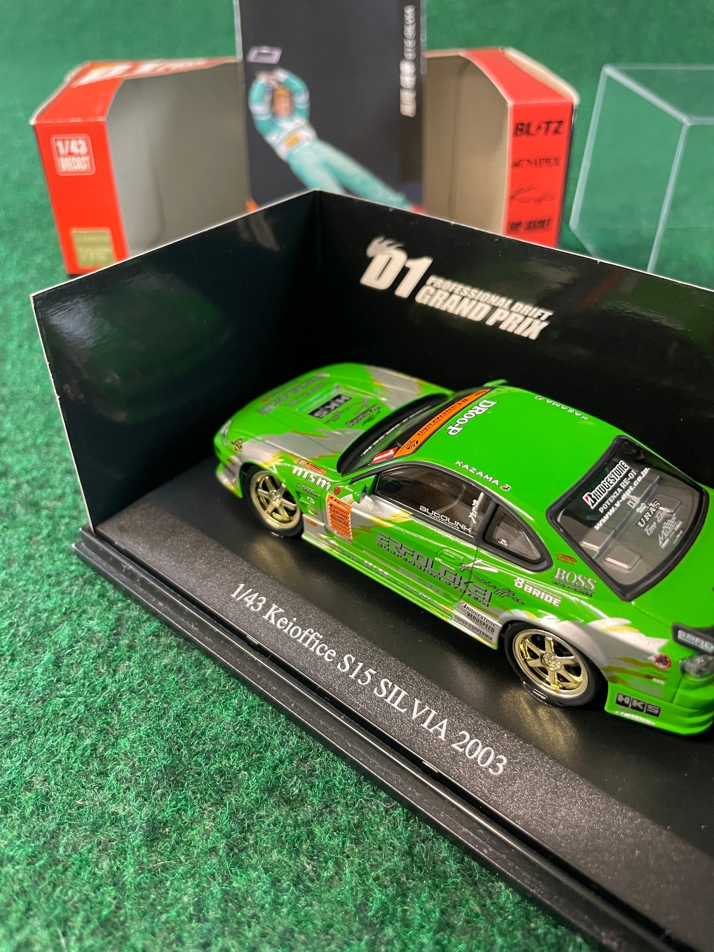 DISM D1 Grand Prix Memorial - 2003 Kei Office Nissan Silvia S15 #1 Car 1/43 Scale Diecast