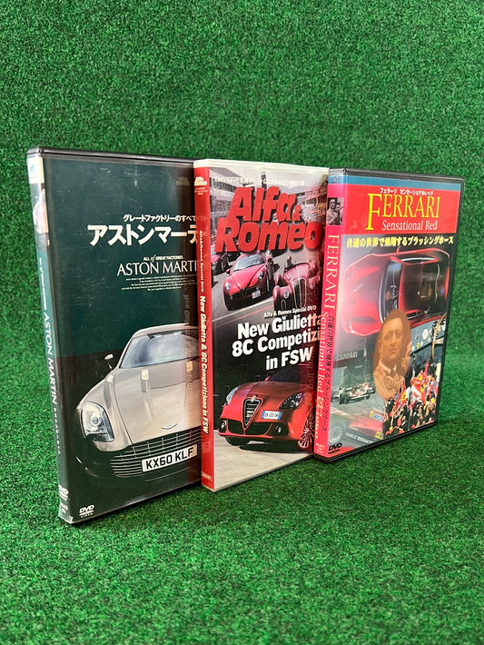 Misc. DVD - Aston Martin, Alfa Romeo & Ferrari Set of 3