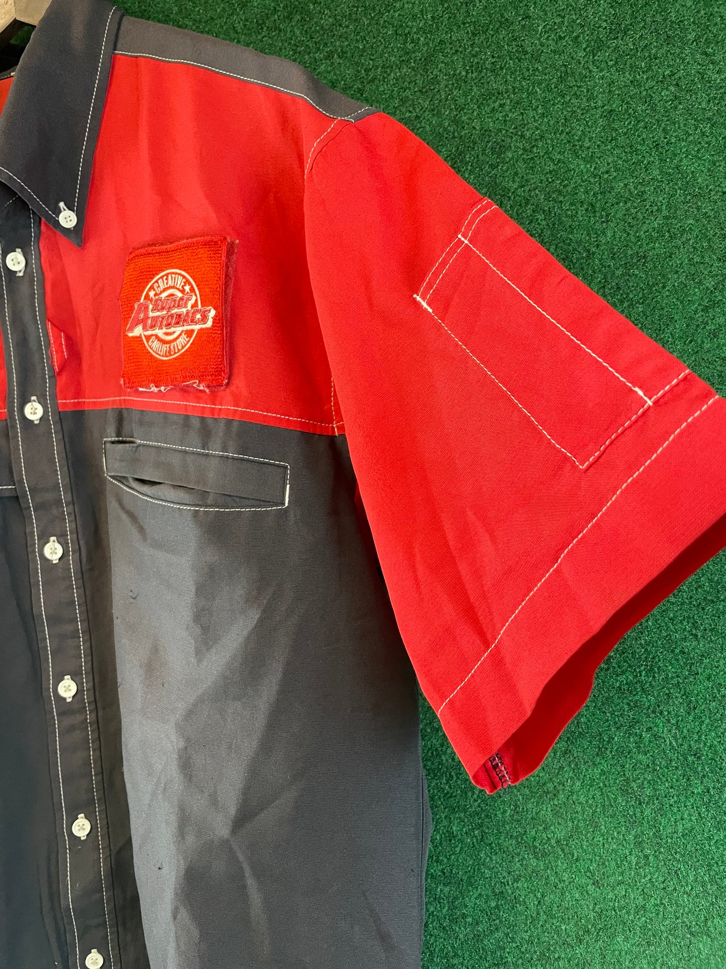 Super Autobacs - Employee Button Down Short Sleeved Shirt