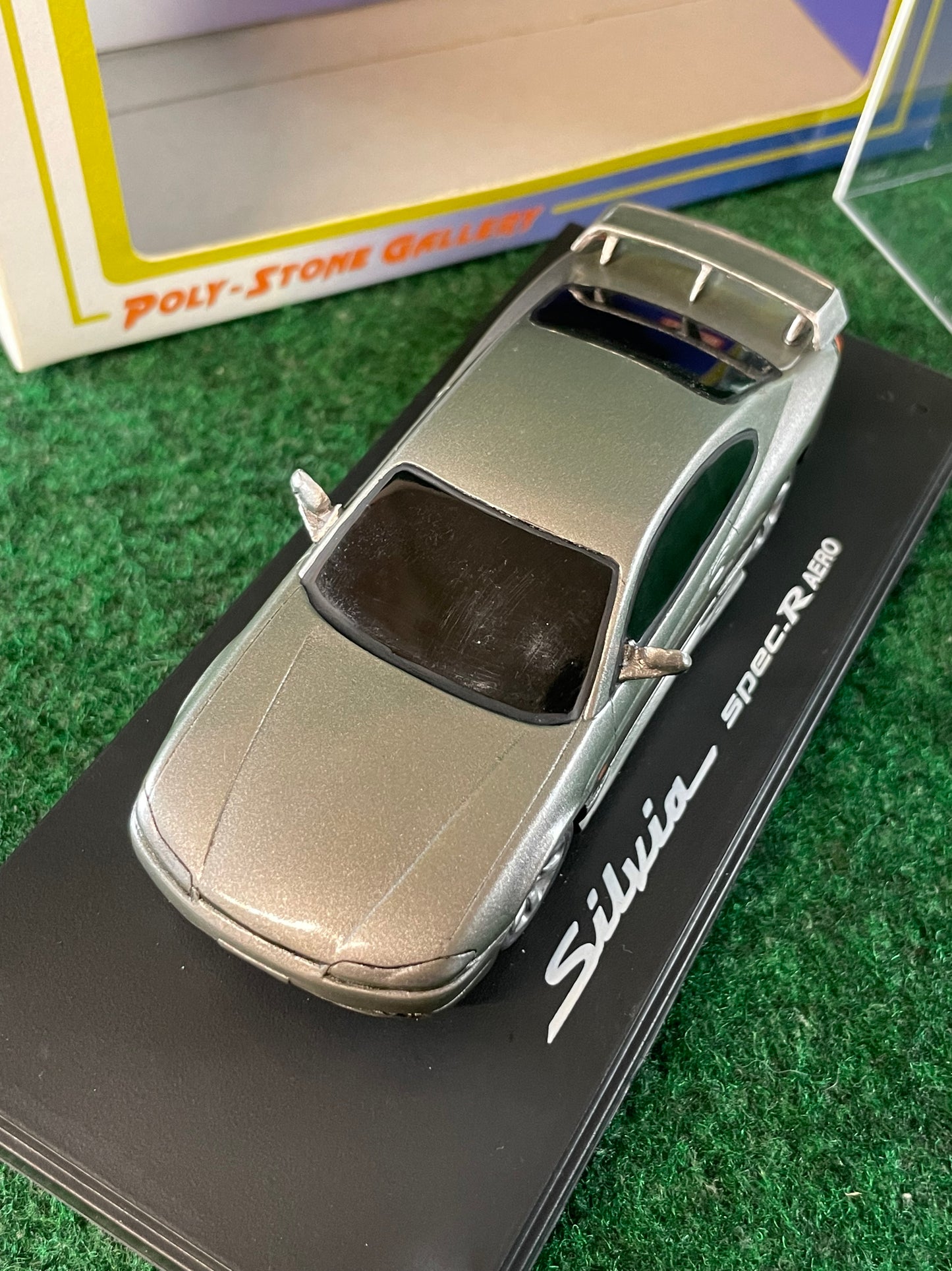 KYOSHO Poly-Stone Gallery Nissan Silvia S15 (Grey) 1/43 Scale Model Diecast Car